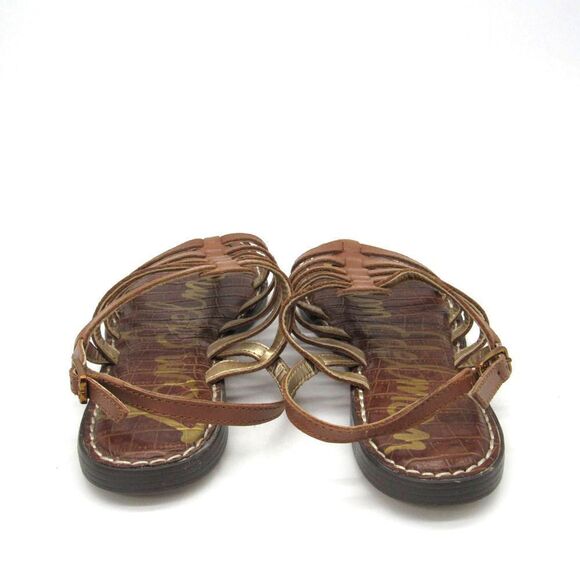 Sam Edelman Garland Strappy Brown Leather Flat Sandals 6.5 - Picture 5 of 10